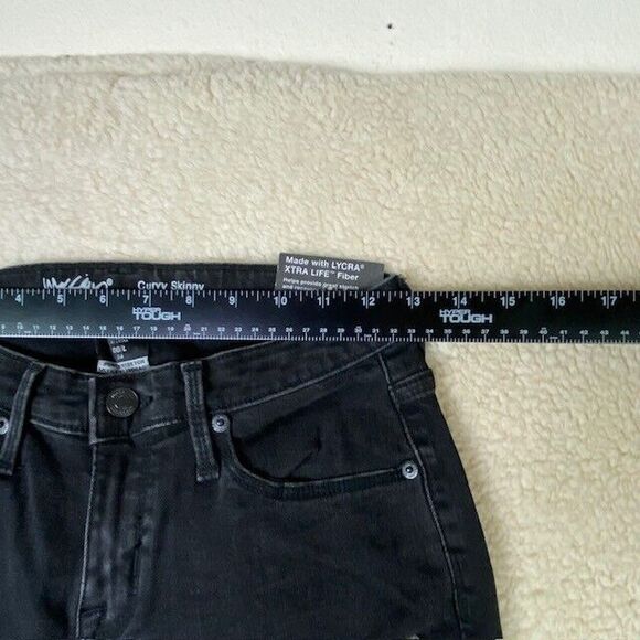 Women's Size 00/24/L Mossimo Denim Mid Rise Jegging Black Jeans Power Stretch - Picture 10 of 15